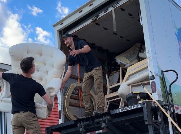 Old furniture removal from a retail store in Greensboro, NC